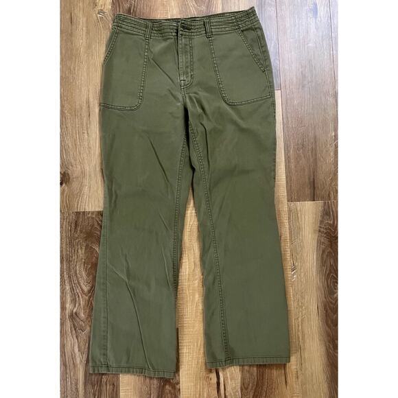PrAna Pants Women’s 6 Olive Green Flat Front Straight Casual Pockets Outdoor EUC - Picture 1 of 11